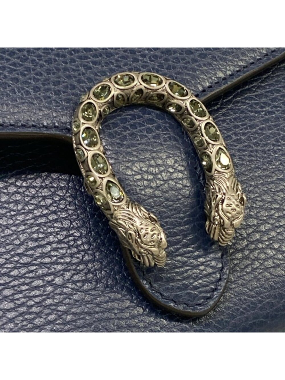 Gucci Wallet Dionysus Dark Navy Silver Chain with Removable Strap Leather - Picture 11 of 13